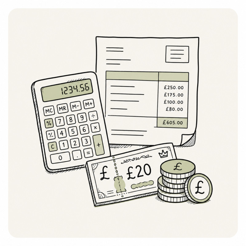 Custom bookkeeping illustration used within a WordPress website